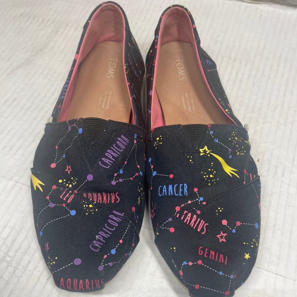 toms womans shoes astrology‎ signs zodiac size 7.5